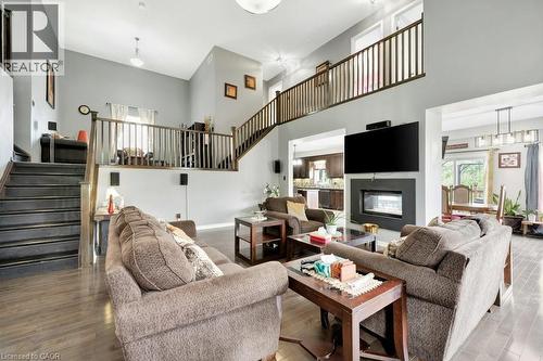 477 Woodbine Avenue, Kitchener, ON - Indoor Photo Showing Living Room With Fireplace