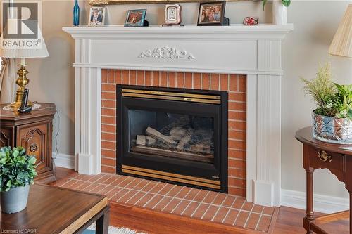 Gas Fireplace in Living Room - 51 Redtail Crescent, Hamilton, ON 