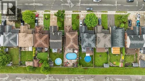 Aerial perspective showcasing multiple residential properties - 817 Acadia Drive, Hamilton, ON - Other