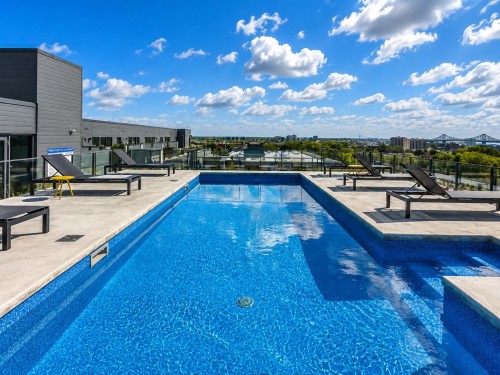 Pool - 625-3043 Rue Sherbrooke E., Montréal (Rosemont/La Petite-Patrie), QC - Outdoor With In Ground Pool With View