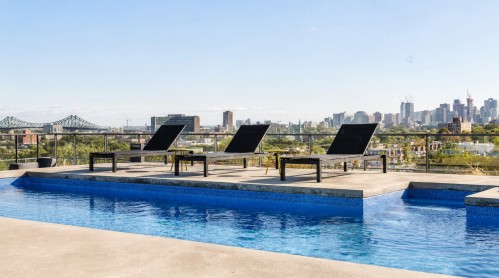 Pool - 625-3043 Rue Sherbrooke E., Montréal (Rosemont/La Petite-Patrie), QC - Outdoor With In Ground Pool With View