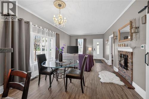 27 High Street, Brantford, ON - Indoor Photo Showing Dining Room With Fireplace