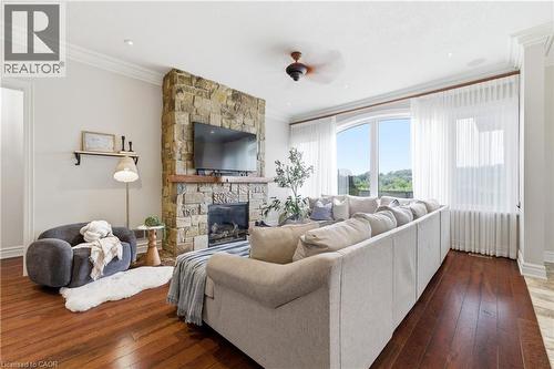 54 Paige Street, Kitchener, ON - Indoor Photo Showing Living Room With Fireplace