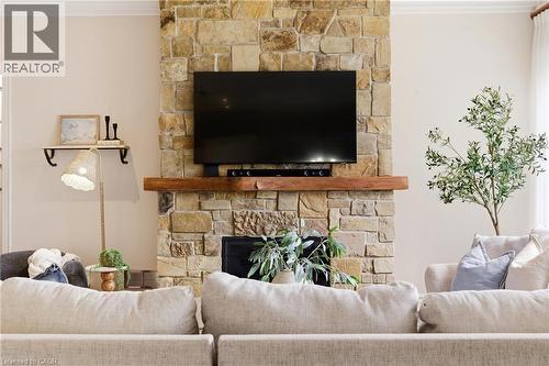 54 Paige Street, Kitchener, ON - Indoor Photo Showing Living Room With Fireplace