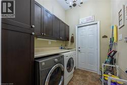 Laundry and entrance to double car garage - 