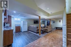 Basement family room with wet-bar/kitchenette - 