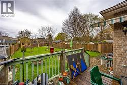 View of the deep backyard from the deck - 