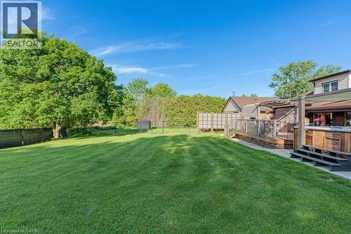 Expansive green lawn with mature perimeter trees - 3786 Old Beverly Road, North Dumfries, ON 