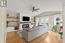 Family Room with french doors to upper deck - 