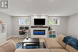 Basement Living room and electric fireplace - 