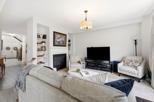 11 Morrison Drive, Hamilton, ON - Indoor Photo Showing Living Room With Fireplace
