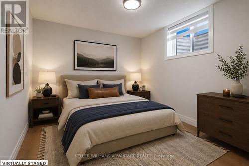 Basement Bedroom - Virtually Staged - 450 Westhaven Street, Waterloo, ON 