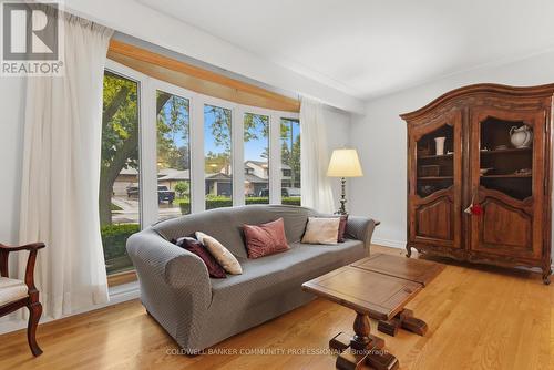 bright living room with hardwood floors - 61 San Pedro Drive, Hamilton, ON 