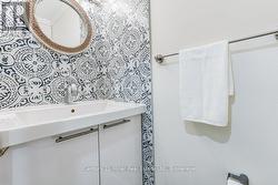 Updated bathroom, designer tiles - 