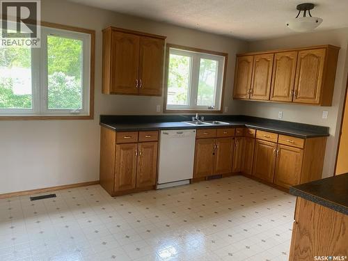 12 Mountain Drive, Carlyle, SK - Indoor Photo Showing Kitchen With Double Sink