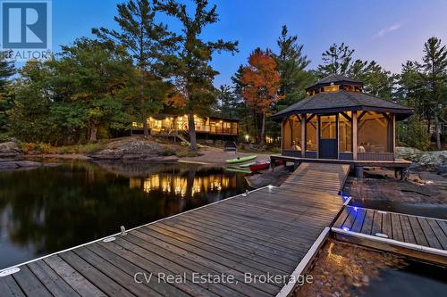 1069 White Eagle Road, Gravenhurst (Morrison), ON - Outdoor With Deck Patio Veranda With Backyard