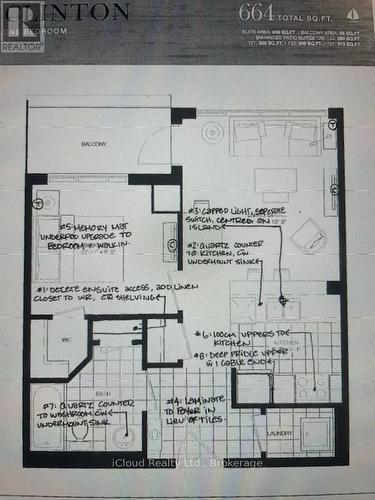Floor Plan (664 Square Feet) - 617 - 16 Concord Place, Grimsby, ON - Other