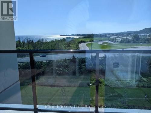 Lake View from Primary Bedroom - 617 - 16 Concord Place, Grimsby, ON - Outdoor With Balcony With View