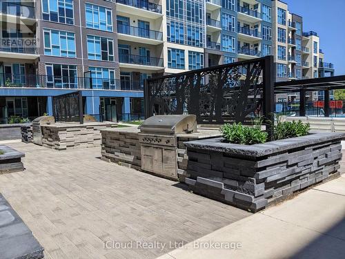 Outdoor BBQ Area - 617 - 16 Concord Place, Grimsby, ON - Outdoor With Balcony With Facade