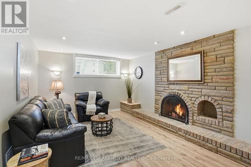 345 Erindale Drive, Burlington, ON - Indoor Photo Showing Living Room With Fireplace