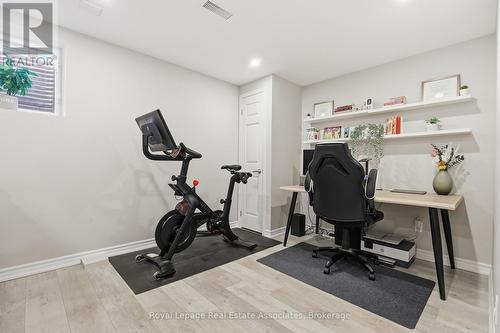 Potlights and Window - 362 Cavanagh Lane, Milton, ON - Indoor Photo Showing Gym Room