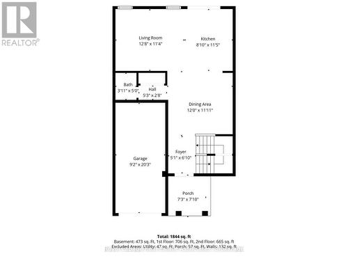 Main Floor Floorplan - 362 Cavanagh Lane, Milton, ON - Other
