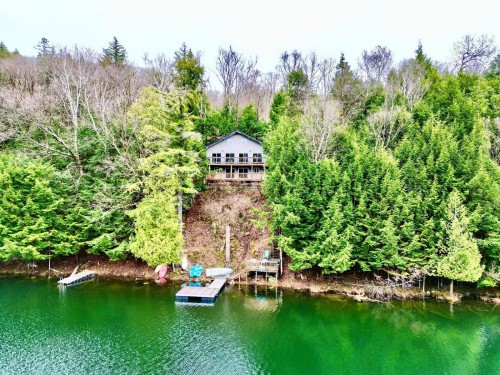 Photo aérienne - 9 Ch. Du Lac-Morin, Bowman, QC - Outdoor With Body Of Water