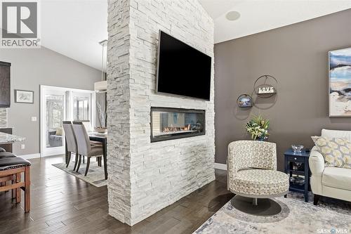 2539 Linner Way, Regina, SK - Indoor Photo Showing Living Room With Fireplace
