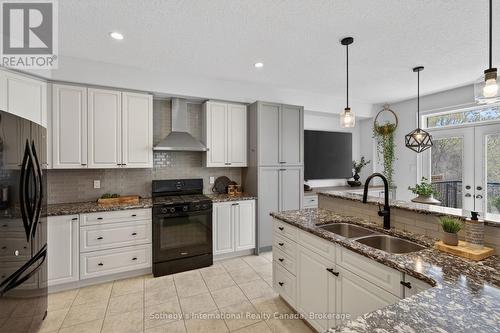 Kitchen - 19 Garbutt Crescent, Collingwood, ON - Indoor Photo Showing Kitchen With Double Sink