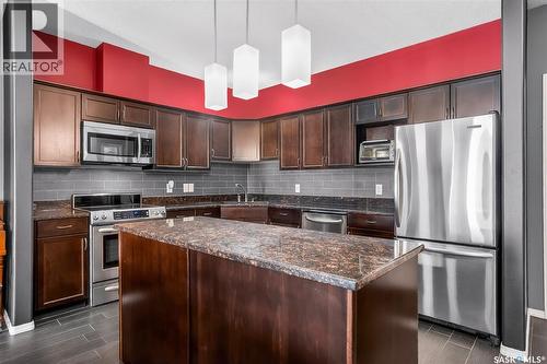 312 363 Nelson Road, Saskatoon, SK - Indoor Photo Showing Kitchen With Stainless Steel Kitchen With Upgraded Kitchen