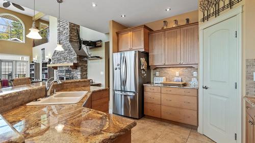 7666 Lichen Road, Anglemont, BC - Indoor Photo Showing Kitchen With Stainless Steel Kitchen With Double Sink
