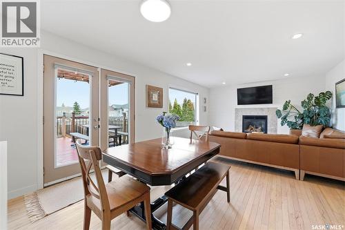 402 Crystal Bay, Warman, SK - Indoor With Fireplace
