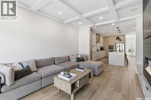 1405 12Th Street E, Saskatoon, SK - Indoor Photo Showing Living Room With Fireplace