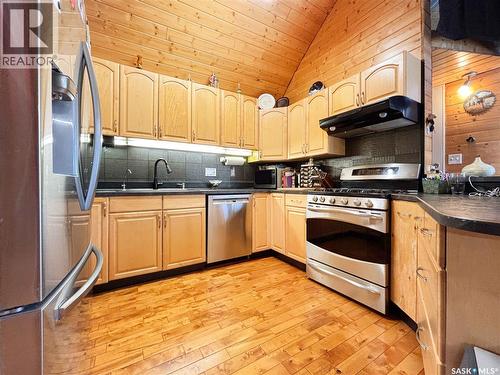 Strunk Acreage, Dundurn Rm No. 314, SK - Indoor Photo Showing Kitchen With Double Sink