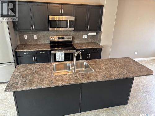 4501 Green Poplar Lane E, Regina, SK - Indoor Photo Showing Kitchen With Double Sink With Upgraded Kitchen