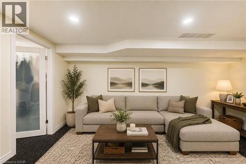 Virtually Staged - 284 Westcourt Place, Waterloo, ON - Indoor Photo Showing Living Room