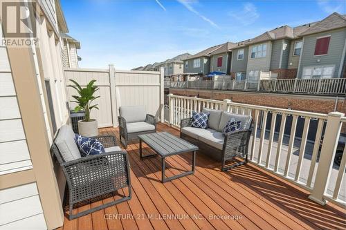 AI Generated Deck with Patio Furniture - 699 Cargill Path, Milton, ON 