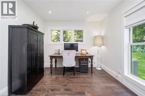 Main level office nook with view to yard - 58 Central Drive, Hamilton, ON 