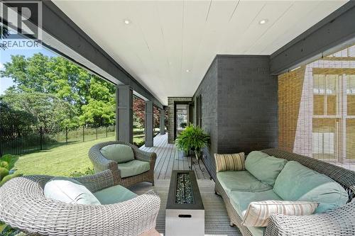 Front Porch facing Little League Park and valley - 58 Central Drive, Hamilton, ON 