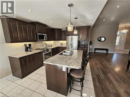 Solid oak soft-close cabinetry - 98 Allandale Crescent, Simcoe, ON - Indoor Photo Showing Kitchen With Stainless Steel Kitchen With Upgraded Kitchen