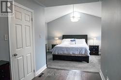 Master bedroom with vaulted ceiling - 