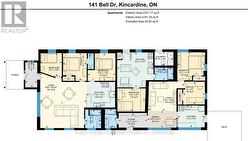 Floor plan showing 3 self-contained living spaces - 