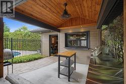 Pool house with wet bar. - 
