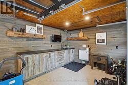 Heated pool house with attic storage - 
