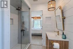 Wrapped in crisp shiplap & warm wood tones - 