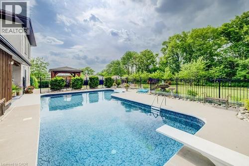 35 Schweitzer Street, Kitchener, ON - Outdoor With In Ground Pool With Backyard