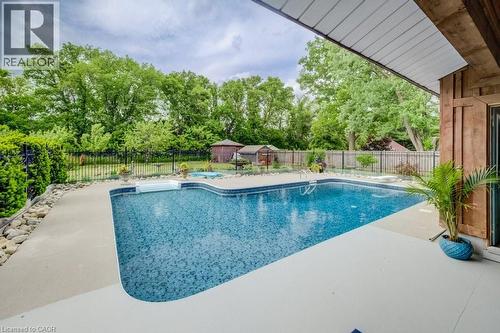 35 Schweitzer Street, Kitchener, ON - Outdoor With In Ground Pool With Backyard