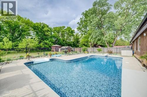 35 Schweitzer Street, Kitchener, ON - Outdoor With In Ground Pool With Backyard