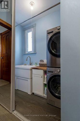 Laundry Closet Virtually Staged (plumbing roughed) - 82 Burris Street, Hamilton, ON 