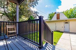 Rear Deck overlooking backyard and Garages - 